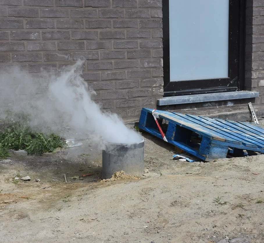 Controle put tijdens de rooktest